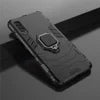 Cool Guard Finger Ring Kickstand PC + TPU Hybrid Protective Case for Samsung Galaxy A90 5G - Black