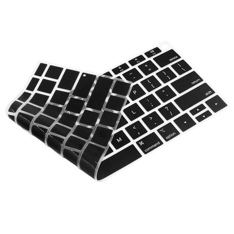 ENKAY HAT PRINCE Silicone Keyboard Guard Protector Film for MacBook Air 13-inch with Retina Display 2018 A1932 (US Version) - Black