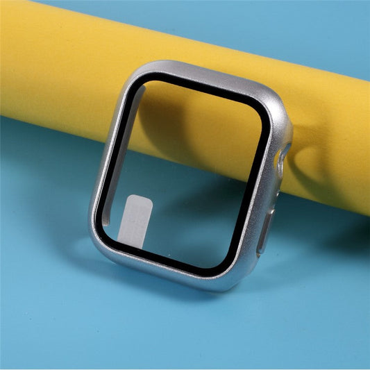 PC Case Cover with Screen Film for Apple Watch Series 3/Series 2/Series 1 38mm - Silver