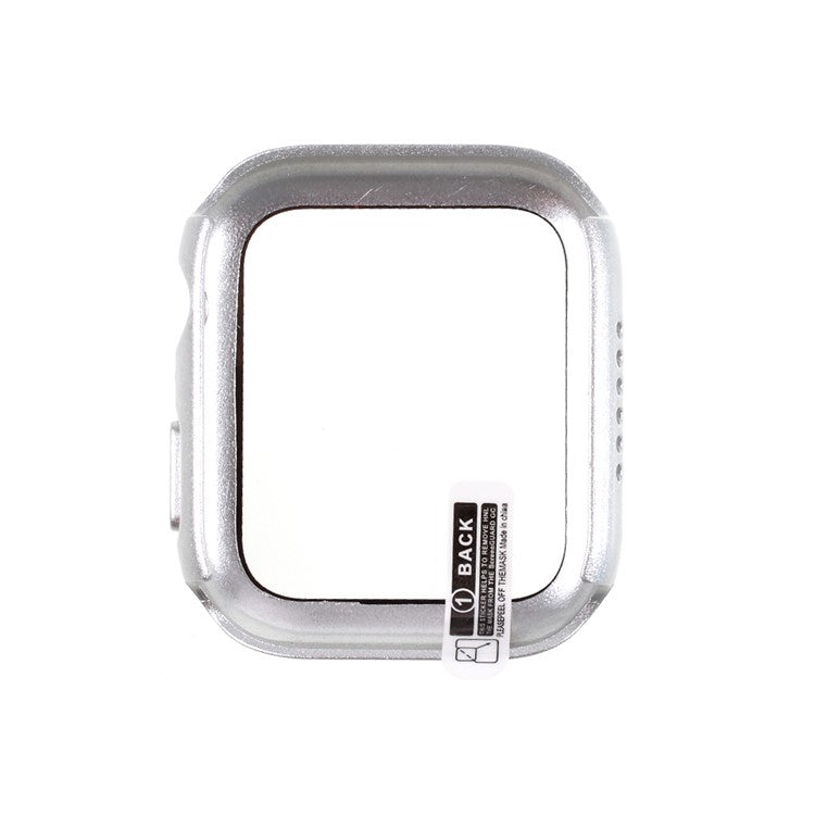 PC Case Cover with Screen Film for Apple Watch Series 3/Series 2/Series 1 38mm - Silver