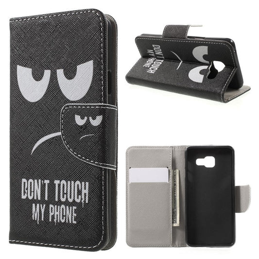 Card Holder Leather Case for Samsung Galaxy A3 SM-A310F (2016) - Do not Touch My Phone