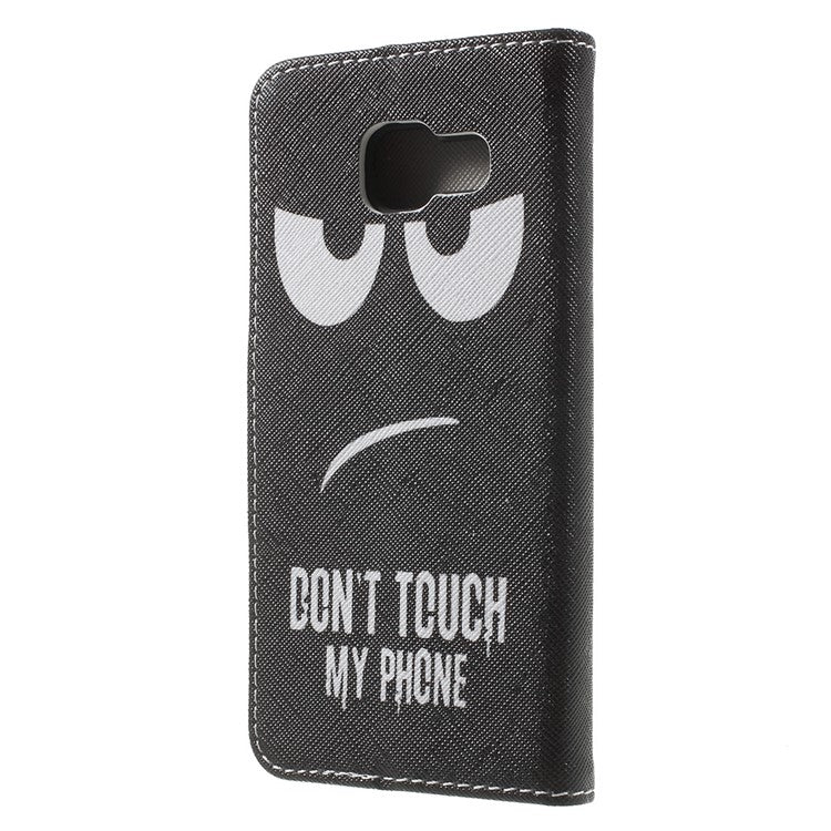 Card Holder Leather Case for Samsung Galaxy A3 SM-A310F (2016) - Do not Touch My Phone