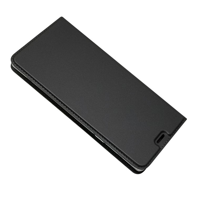 Auto-absorbed Stand Leather Case with Card Slot for Samsung Galaxy Note 9 - Black