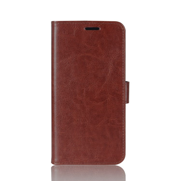 Crazy Horse Wallet PU Leather Magnetic Cover for Samsung Galaxy S10 - Brown