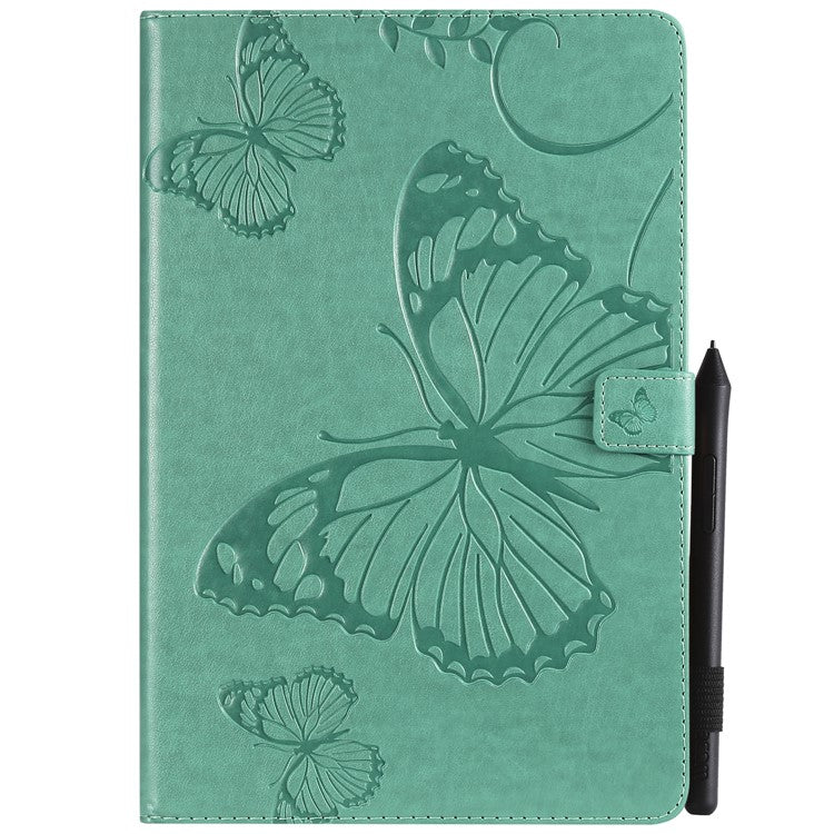 KT Tablet Series-3 [Imprint Butterfly] Stand Leather Tablet Case for Samsung Galaxy Tab S4 10.5 T830 T835 T387 - Cyan