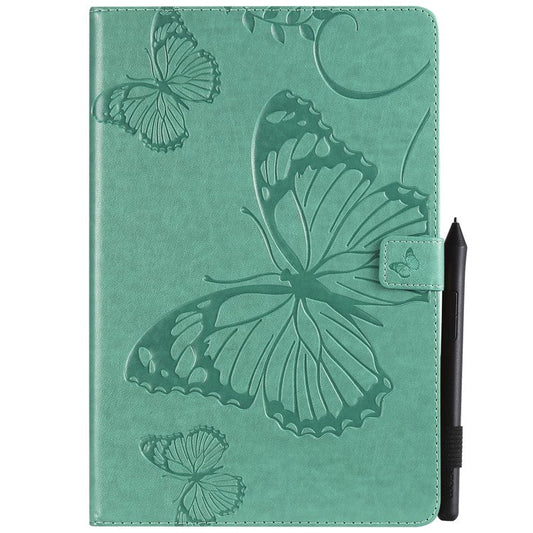 KT Tablet Series-3 [Imprint Butterfly] Stand Leather Tablet Case for Samsung Galaxy Tab S4 10.5 T830 T835 T387 - Cyan