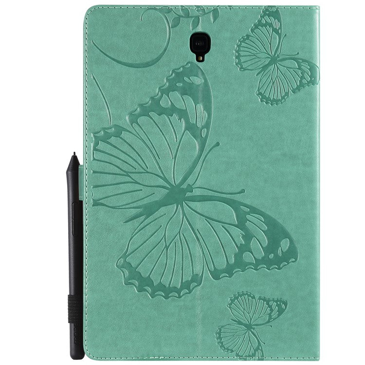 KT Tablet Series-3 [Imprint Butterfly] Stand Leather Tablet Case for Samsung Galaxy Tab S4 10.5 T830 T835 T387 - Cyan