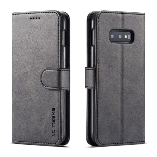 LC.IMEEKE Wallet Leather Stand Case for Samsung Galaxy S10e - Black