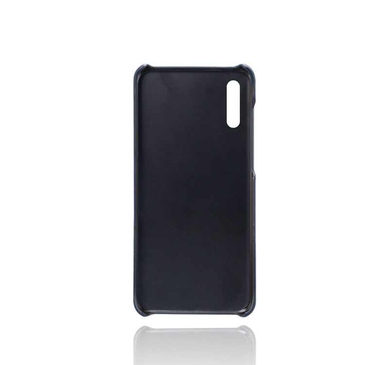 Dual Card Slots PU Leather Coated PC Mobile Phone Shell for Samsung Galaxy A50 / A50s / A30s - Blue