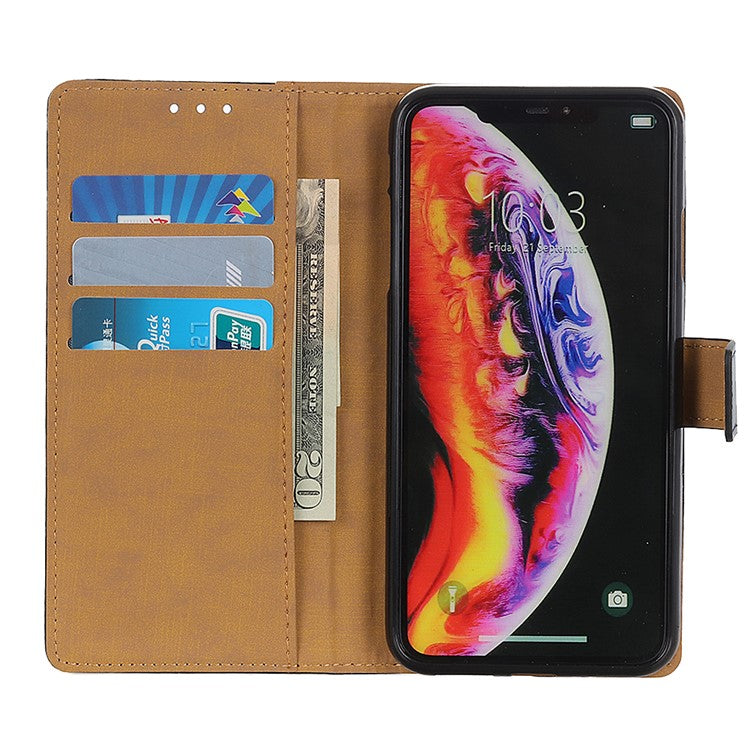Wallet Leather Stand Case for Samsung Galaxy A10 - Black
