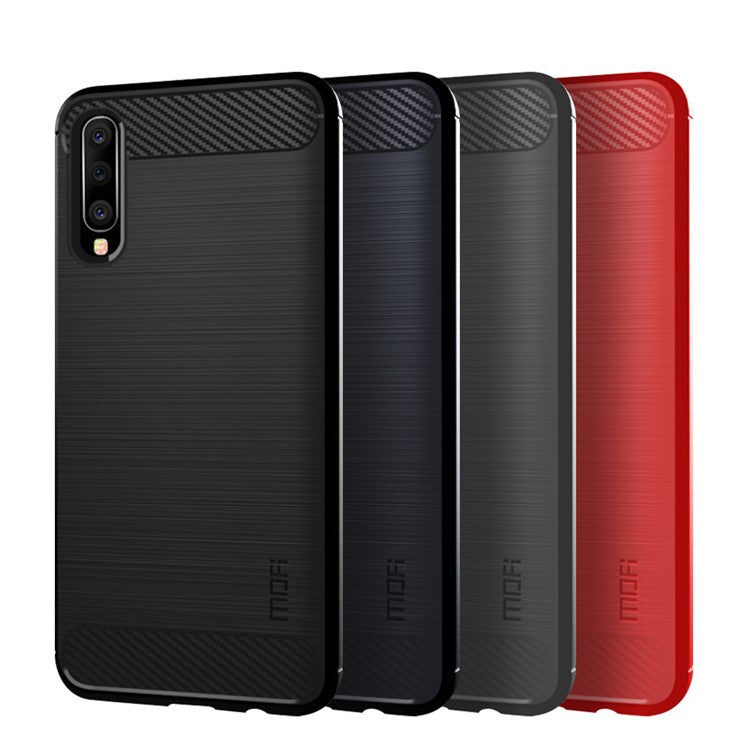 MOFI Carbon Fiber Texture Brushed TPU Case for Samsung Galaxy A50 / A50s / A30s - Black