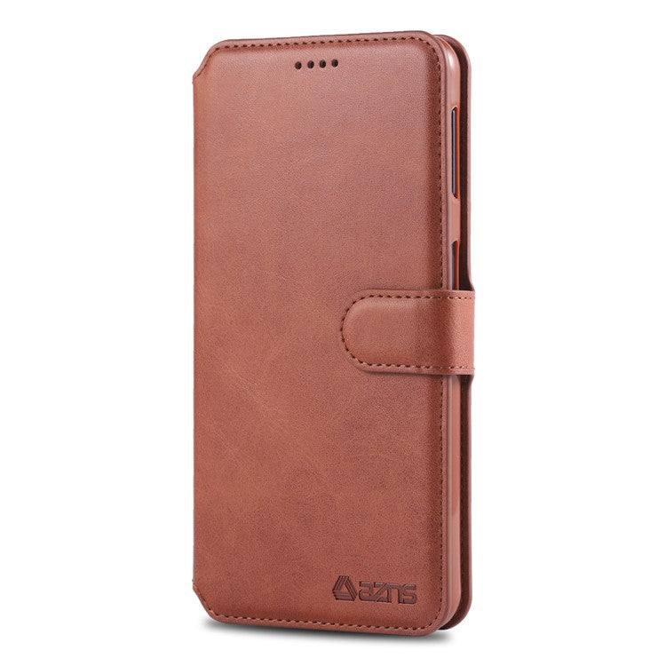 AZNS Wallet Leather Mobile Phone Case for Samsung Galaxy A50 / A50s / A30s - Brown