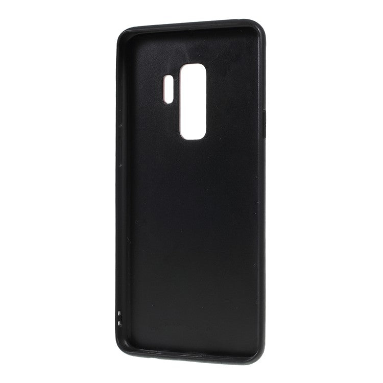 Gradient Color Glass + PC + TPU Phone Case for Samsung Galaxy S9 Plus G965 - Red / Black