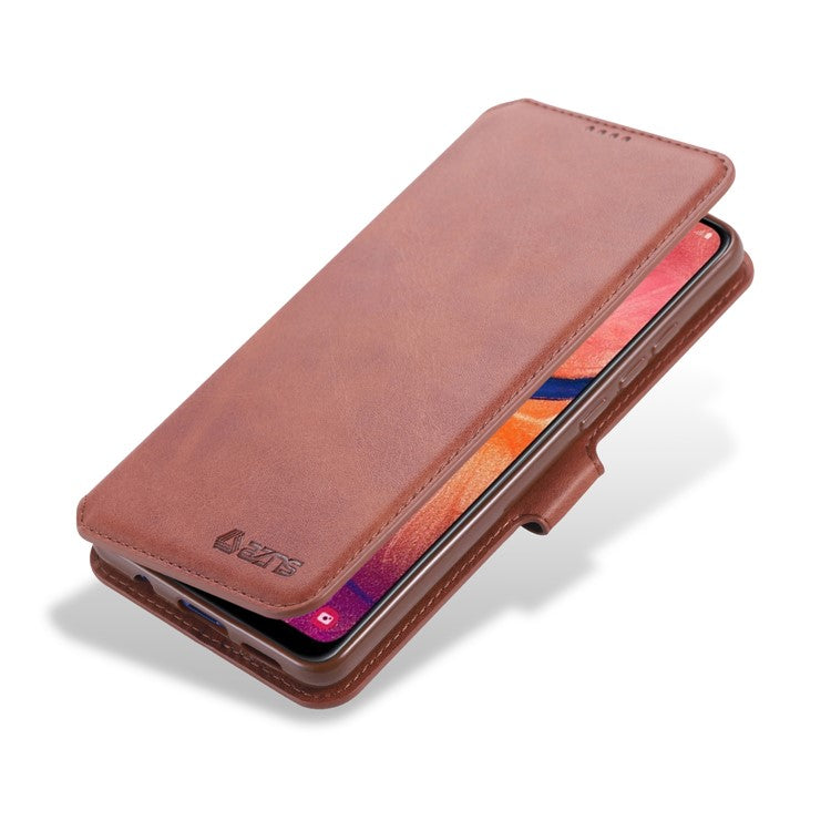 AZNS Leather Wallet Case for Samsung Galaxy A20e - Brown