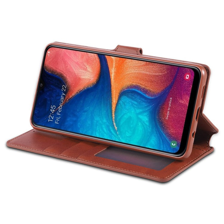 AZNS Leather Wallet Case for Samsung Galaxy A20e - Brown