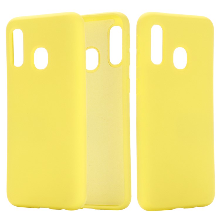 Liquid Silicone Case for Samsung Galaxy A20e - Yellow