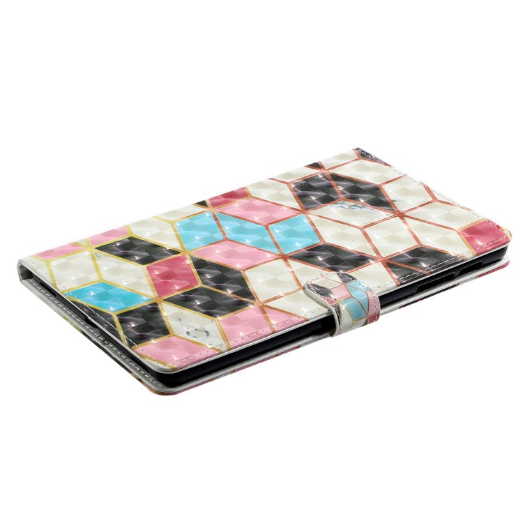 Embossment Patterned Light Spot Decor Leather Tablet Cover for Samsung Galaxy Tab A 10.1 (2019)/T510/T515 - Cube