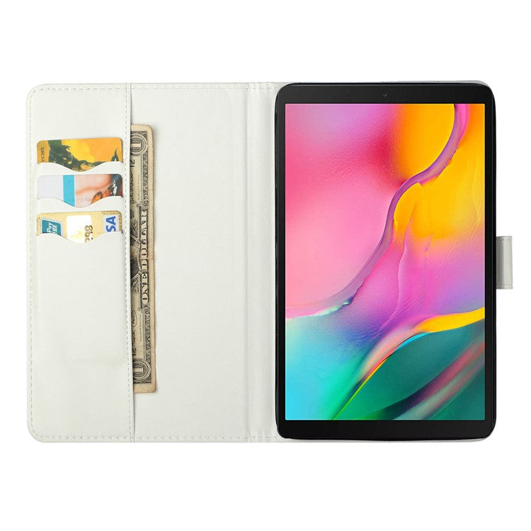 Embossment Patterned Light Spot Decor Leather Tablet Cover for Samsung Galaxy Tab A 10.1 (2019)/T510/T515 - Cube