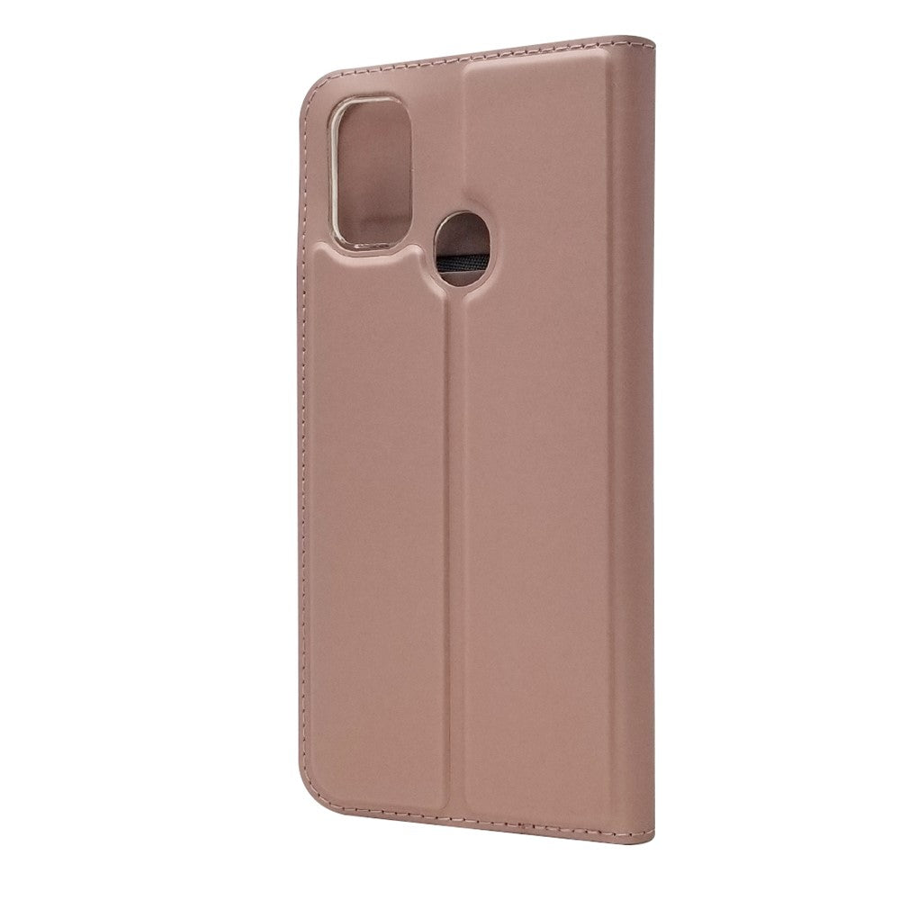 Magnetic Closure Leather Card Holder Phone Covering for Samsung Galaxy M30s / M2 - Rose Gold