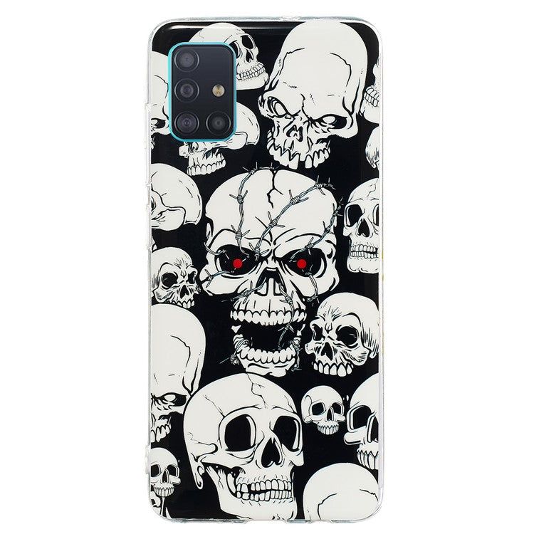 Noctilucent IMD TPU Shell for Samsung Galaxy A51 - Cool Skulls