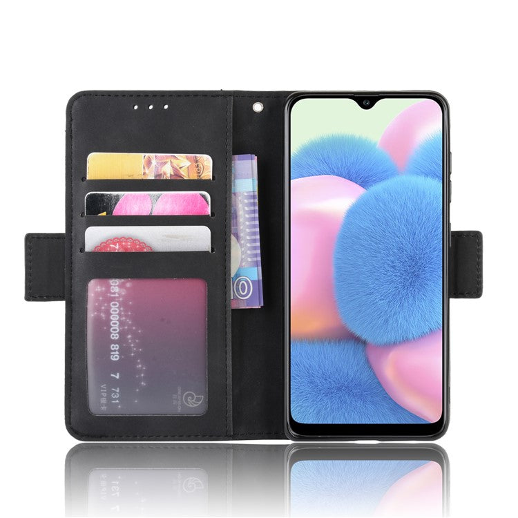Wallet Stand Flip Leather Phone Cover for Samsung Galaxy A41 Cell Phone Accessory - Black