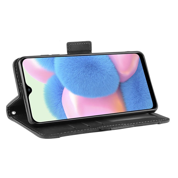 Wallet Stand Flip Leather Phone Cover for Samsung Galaxy A41 Cell Phone Accessory - Black