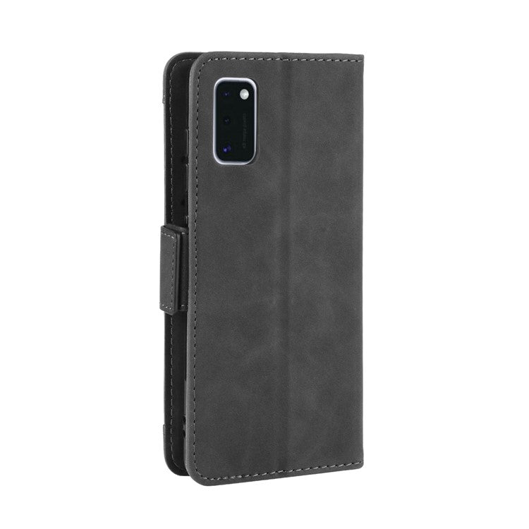 Wallet Stand Flip Leather Phone Cover for Samsung Galaxy A41 Cell Phone Accessory - Black