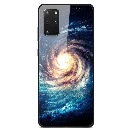 Pattern Printing Glass + TPU + PC Combo Shell Case for Samsung Galaxy S20 Plus/S20 Plus 5G/S20 Plus 5G - Galaxy Pattern