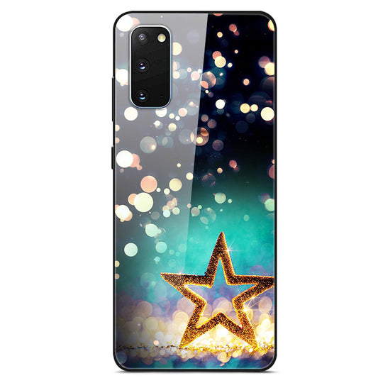 Pattern Printing Glass Back + TPU Hybrid Protective Case for Samsung Galaxy S20 4G/S20 5G - Star