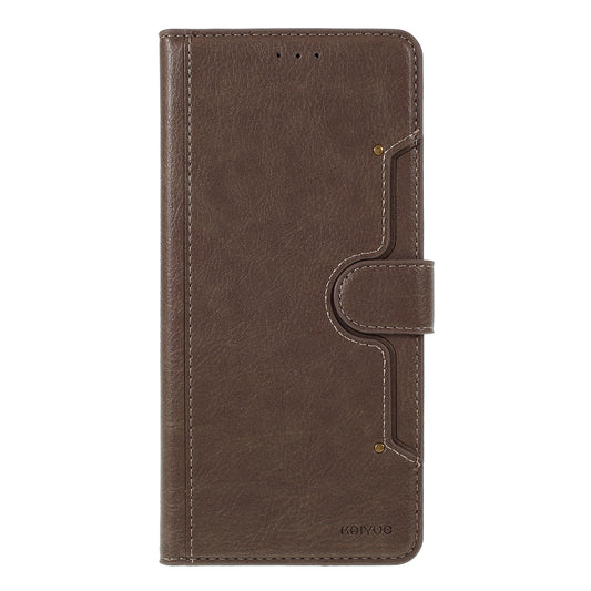 KAIYUE Wallet Leather Stand Case for Samsung Galaxy S20 Ultra - Coffee