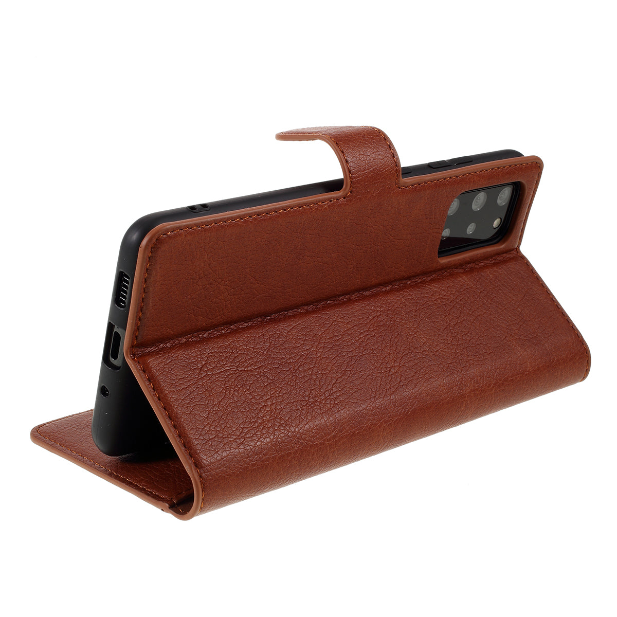 KAIYUE Magnetic Leather Stand Case for Samsung Galaxy S20 Plus - Brown