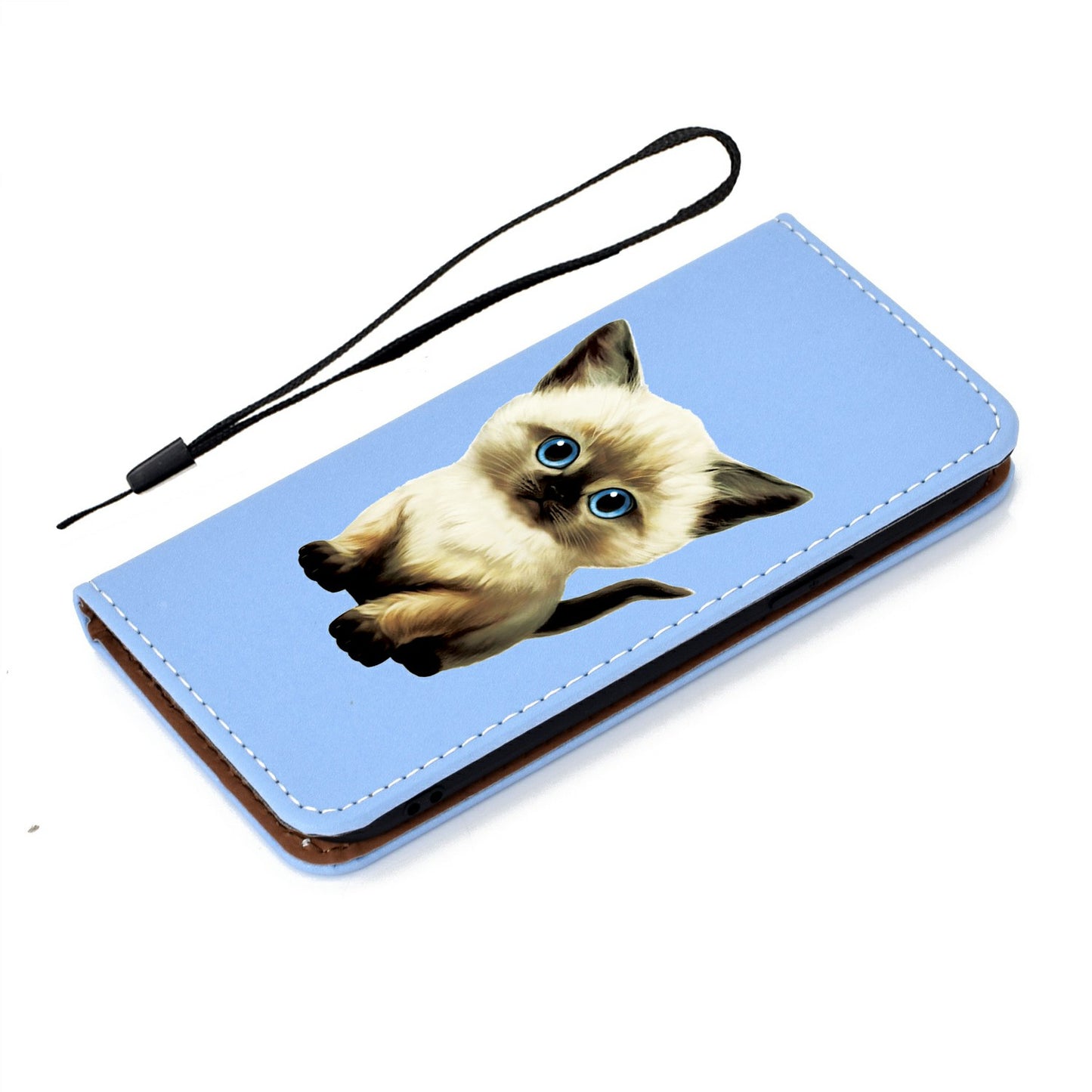 Stylish Pattern Printing Leather Stand Case with Card Slots Cover for Samsung Galaxy S20 Ultra - Cat