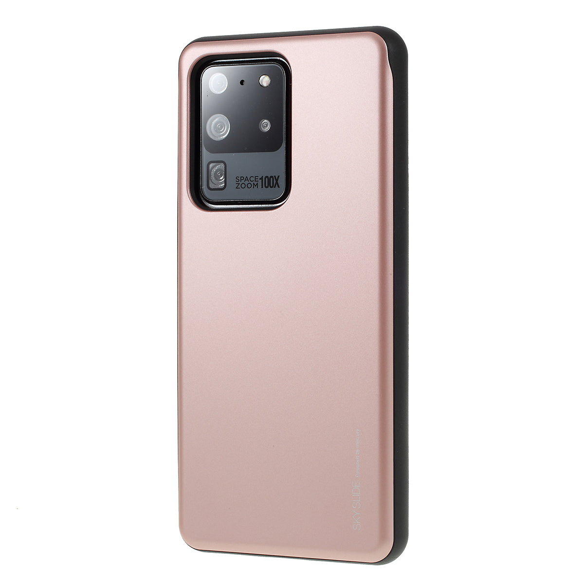 MERCURY GOOSPERY Sky Series Slide Card Slot PC TPU Phone Cover for Samsung Galaxy S20 Ultra - Rose Gold