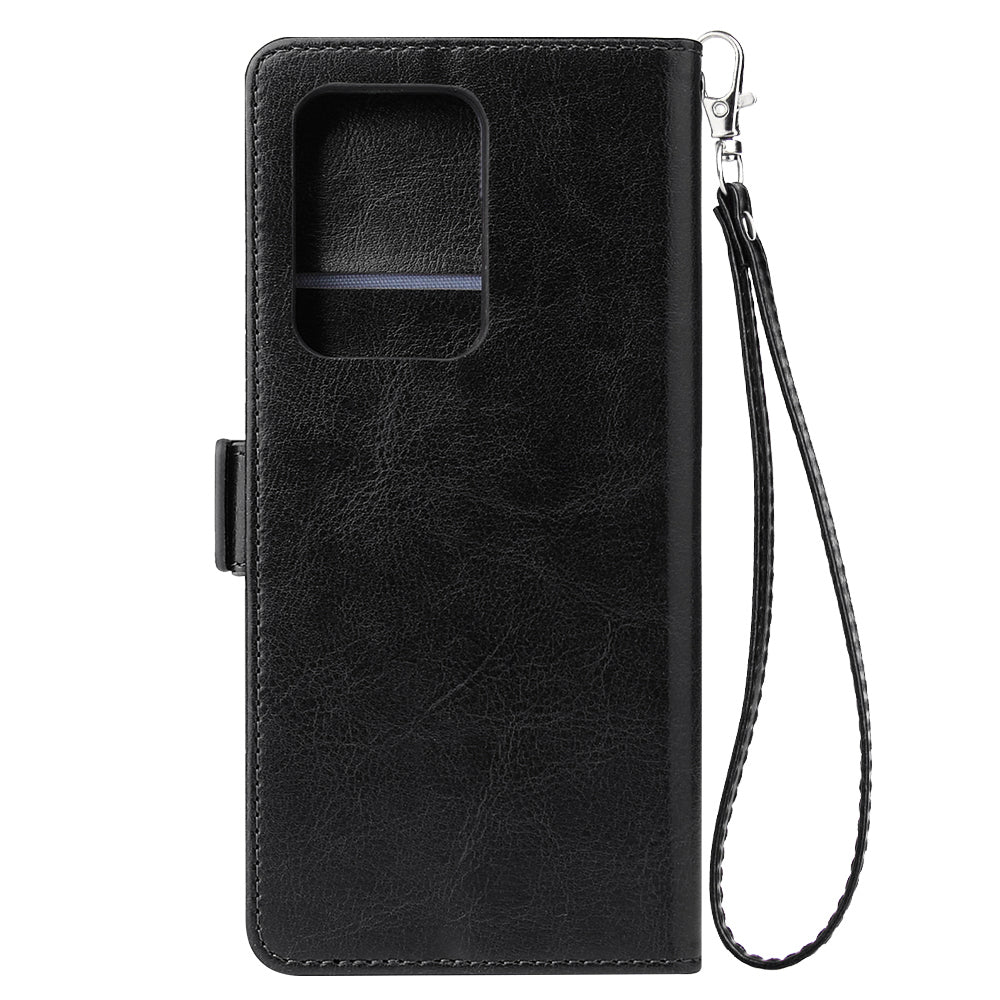 Magnetic Absorbed Zipper Leather Shell for Samsung Galaxy S20 Ultra - Black