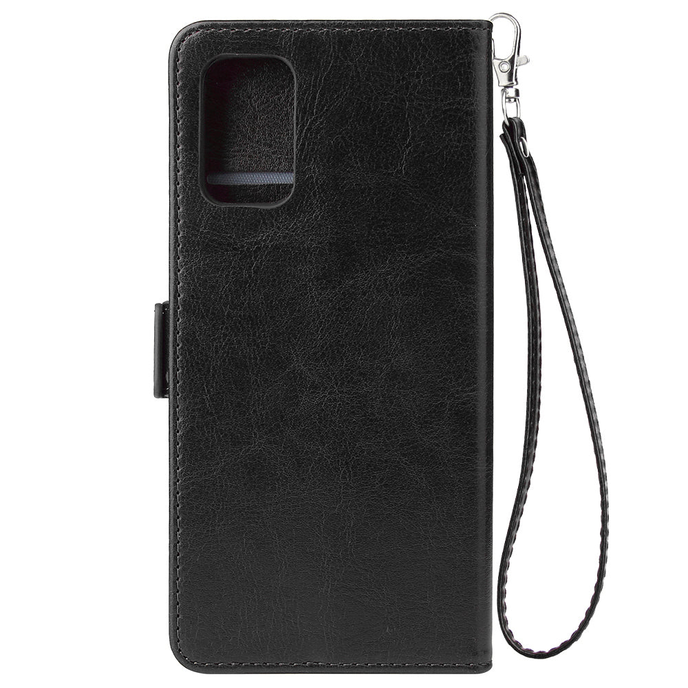 For Samsung Galaxy S20 Plus / S20 Plus 5G Magnetic Absorbed Zipper Leather Shell - Black