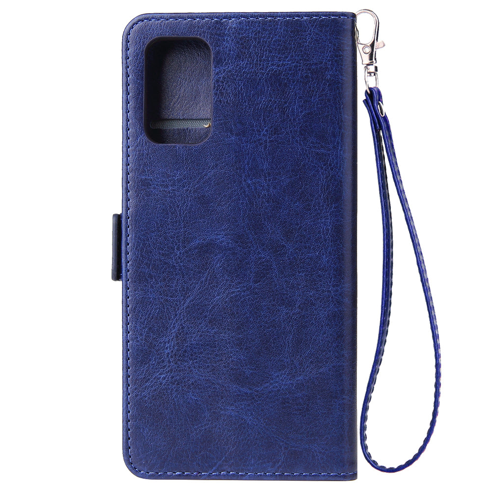 For Samsung Galaxy S20 Plus / S20 Plus 5G Magnetic Absorbed Zipper Leather Shell - Blue