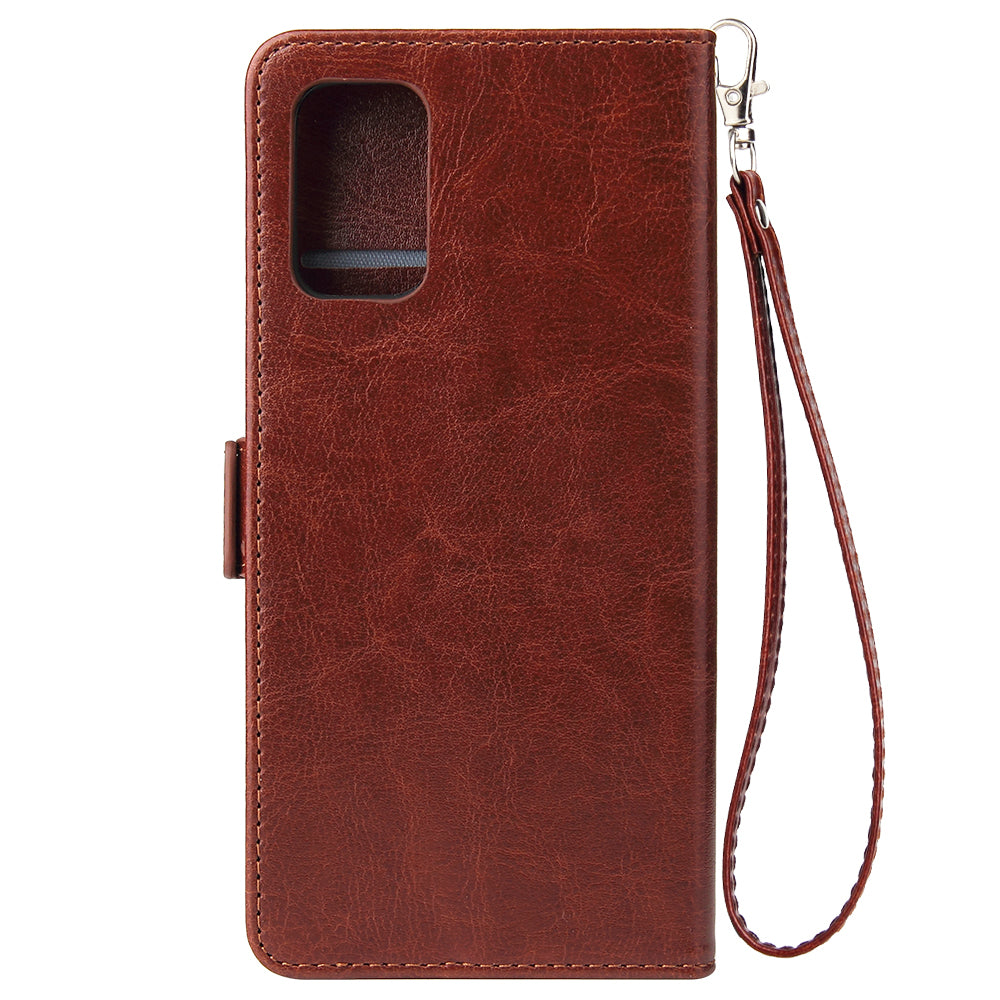 For Samsung Galaxy S20 Plus / S20 Plus 5G Magnetic Absorbed Zipper Leather Shell - Brown
