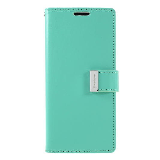 MERCURY GOOSPERY Rich Diary Leather Wallet Protection Case for  Samsung Galaxy S20 Plus / S20 Plus 5G - Cyan
