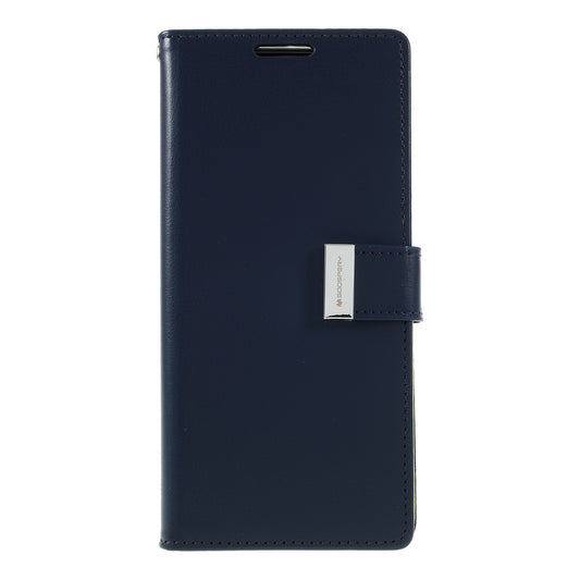 MERCURY GOOSPERY Rich Diary Leather Wallet Protection Case for Samsung Galaxy S20 Ultra - Dark Blue