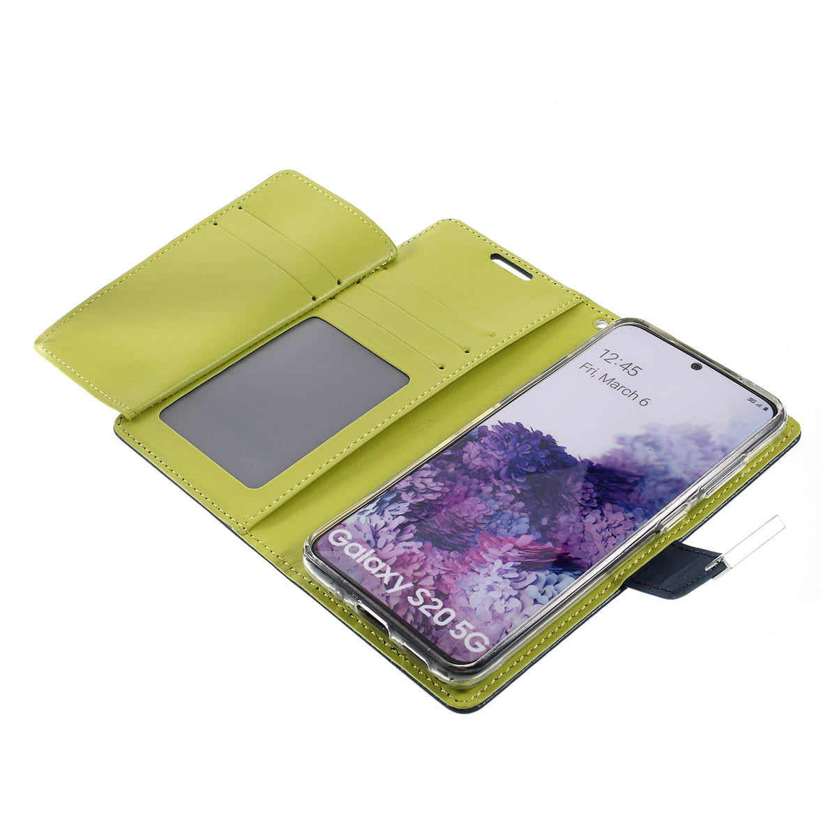 MERCURY GOOSPERY Rich Diary Leather Wallet Phone Casing for Samsung Galaxy S20 4G/S20 5G - Dark Blue