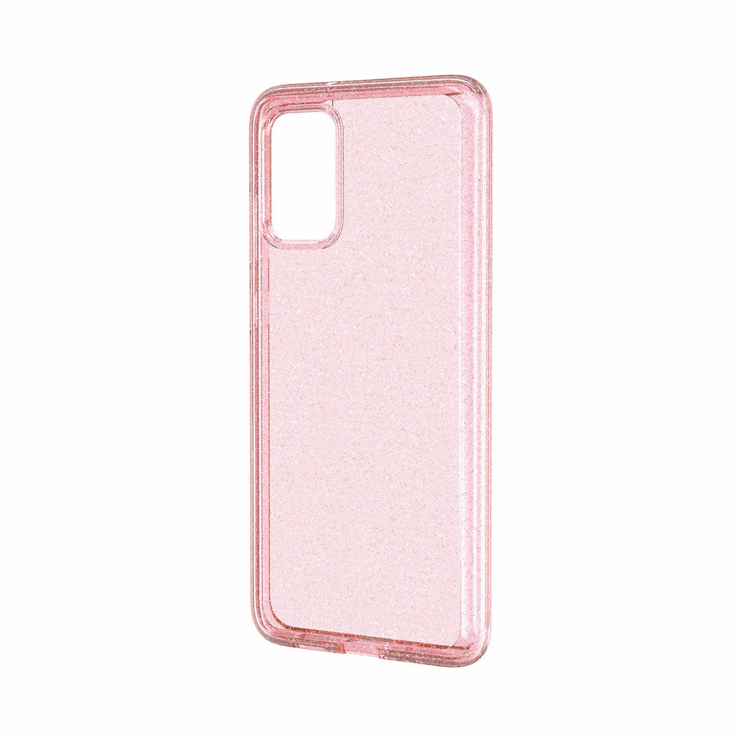 Glittery Powder PC TPU Combo Phone Case Covering for Samsung Galaxy S20 4G/S20 5G - Pink