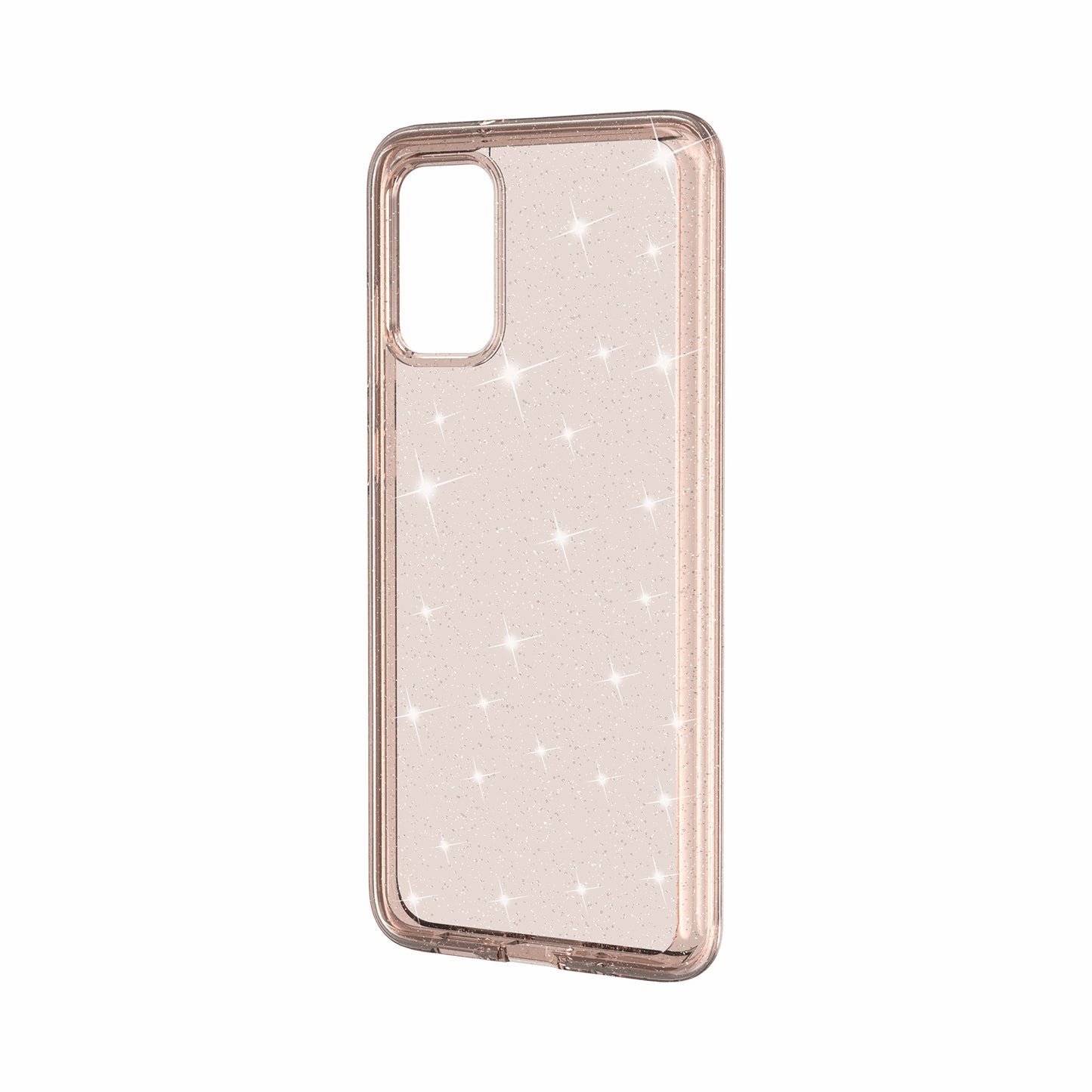 Glittery Powder PC TPU Combo Phone Case Covering for Samsung Galaxy S20 4G/S20 5G - Gold