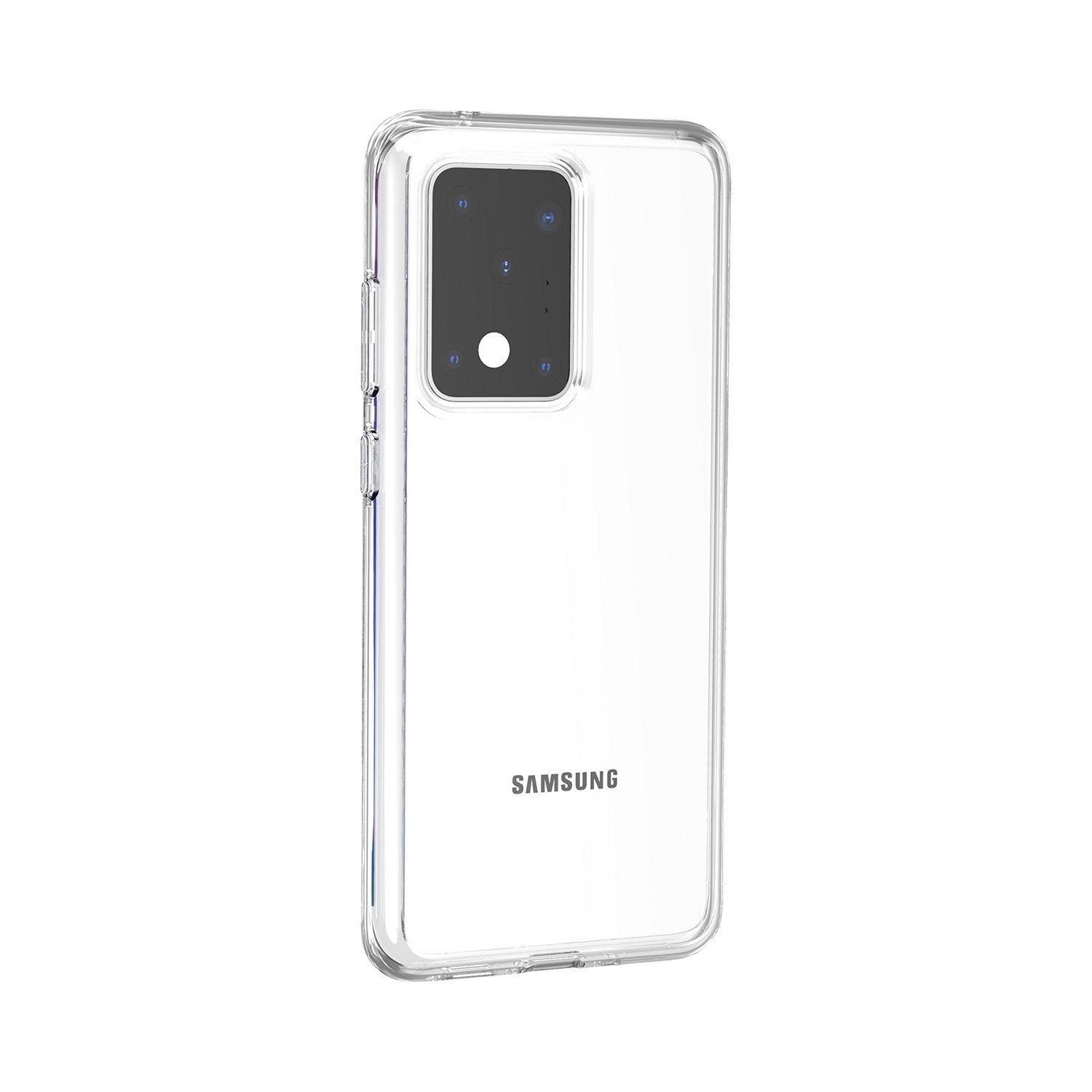 Transparent PC + TPU Phone Shell Protection Case for Samsung Galaxy S20 Ultra - Transparent