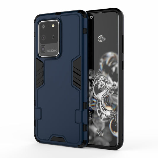 Armoured Style PC TPU Combo Protector Cover for Samsung Galaxy S20 Ultra - Blue