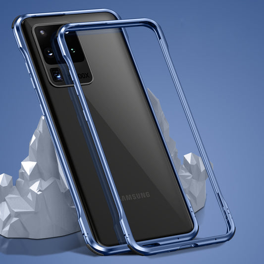 Le-Lock Series Shockproof Buckle Metal Frame Cover for Samsung Galaxy S20 Ultra - Blue