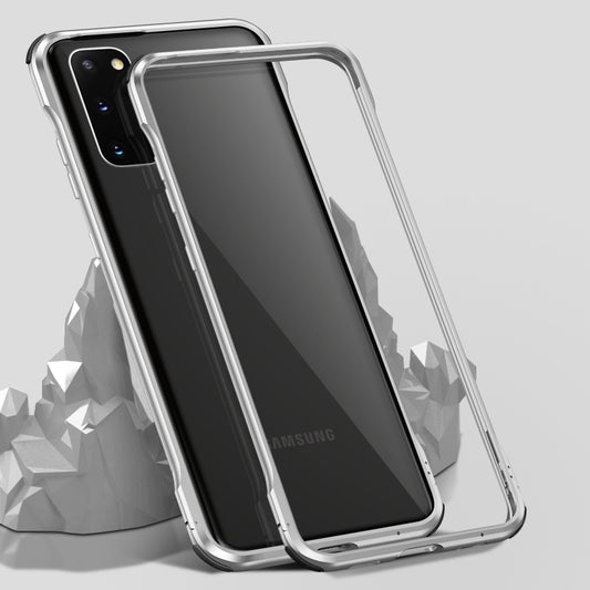 Le-Lock Series Shockproof Buckle Metal Frame Cover for Samsung Galaxy S20 4G/S20 5G - Silver