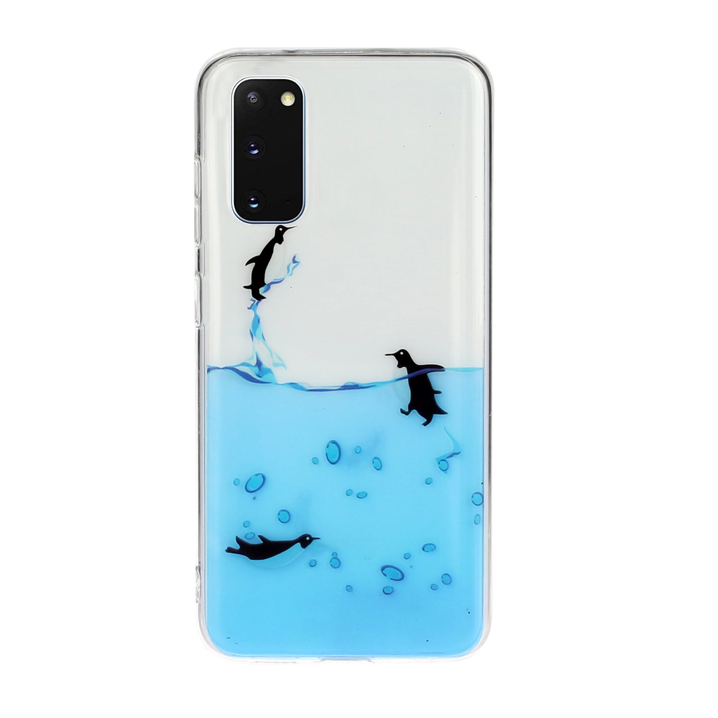 Pattern Printing IMD Design TPU Phone Protection Shell for Samsung Galaxy S20 4G/S20 5G - Penguin