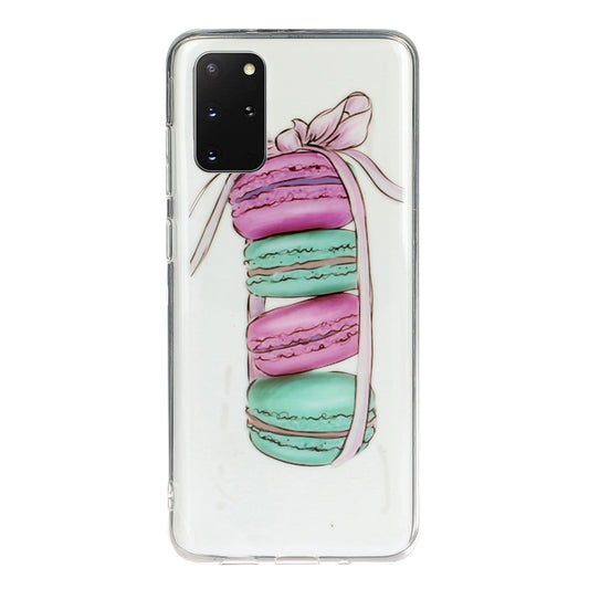 For Samsung Galaxy S20 Plus/S20 Plus 5G [IMD Pattern Printing] TPU Mobile Shell Casing - Macarons