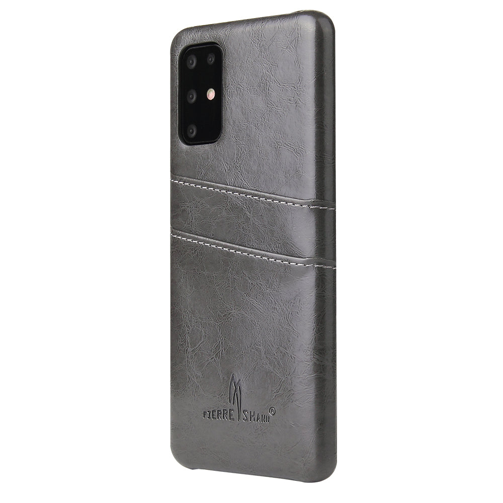 Special Oil Wax Leather Coated PC Cover for Samsung Galaxy S20 Plus - Black