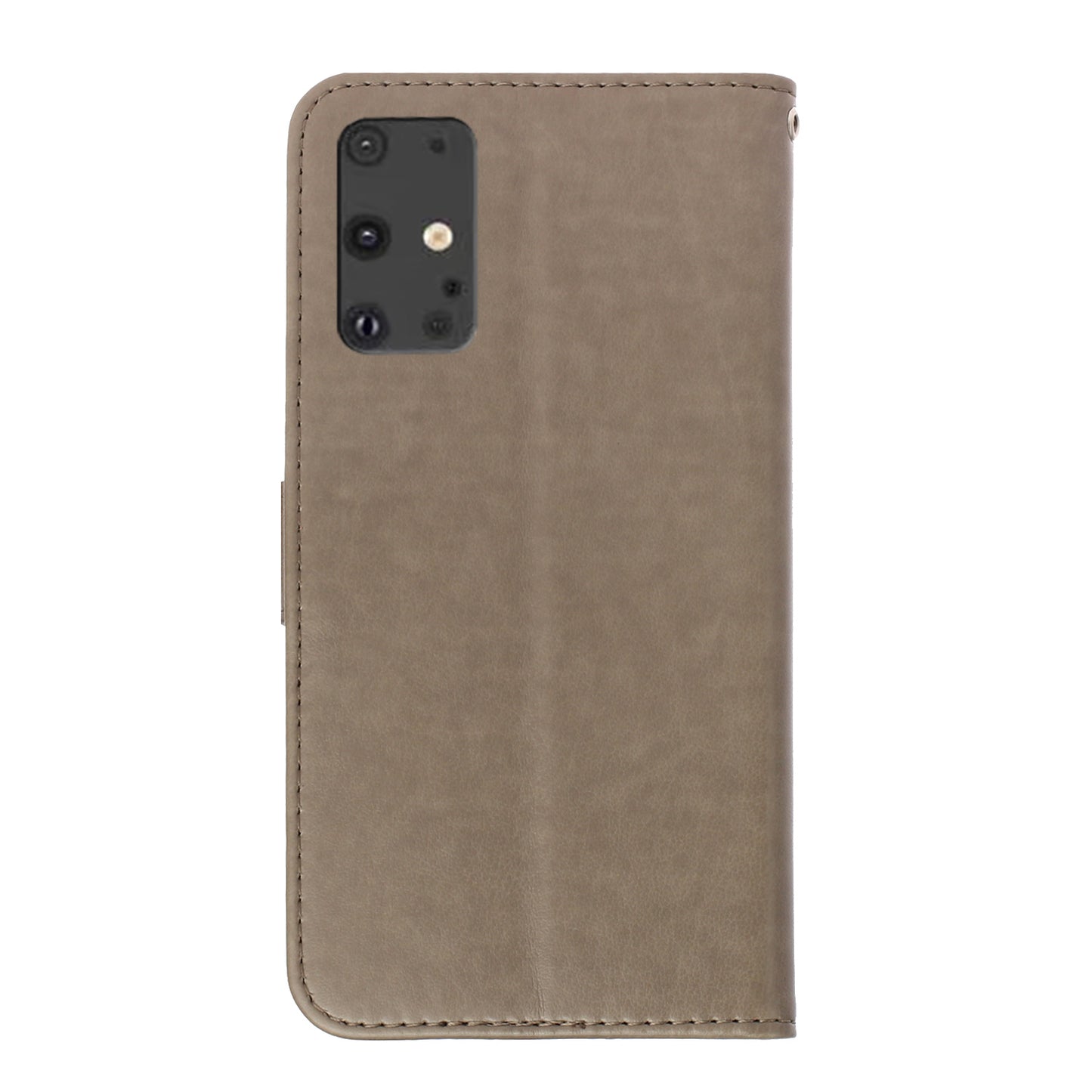Imprint Dog Leather Wallet Case for Samsung Galaxy S20 4G/S20 5G - Grey